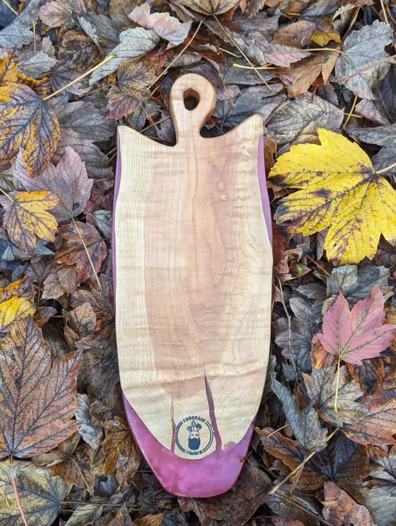 holly wood tree co live edge wood epoxy charcuterie board