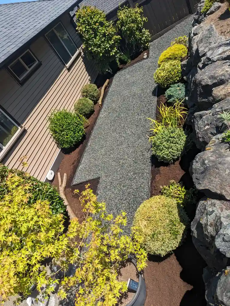 holly wood tree co shed landscaping design nanaimo gravel