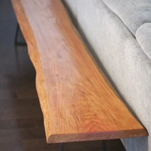 Custom live edge bench