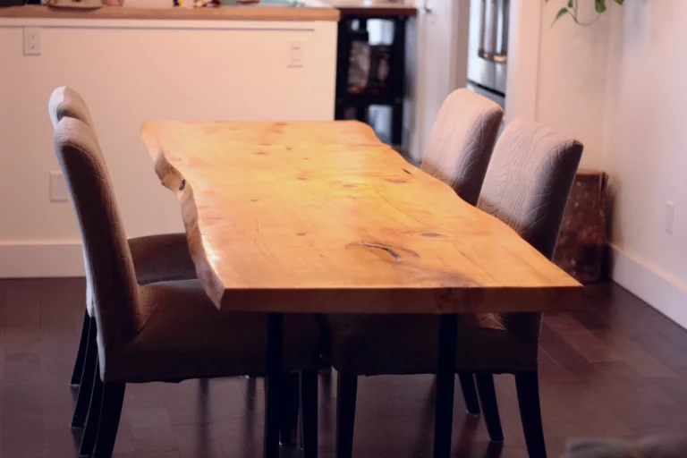 Custom live edge dining table
