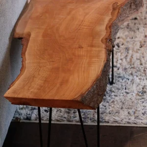 HWTC small custome live edge side table